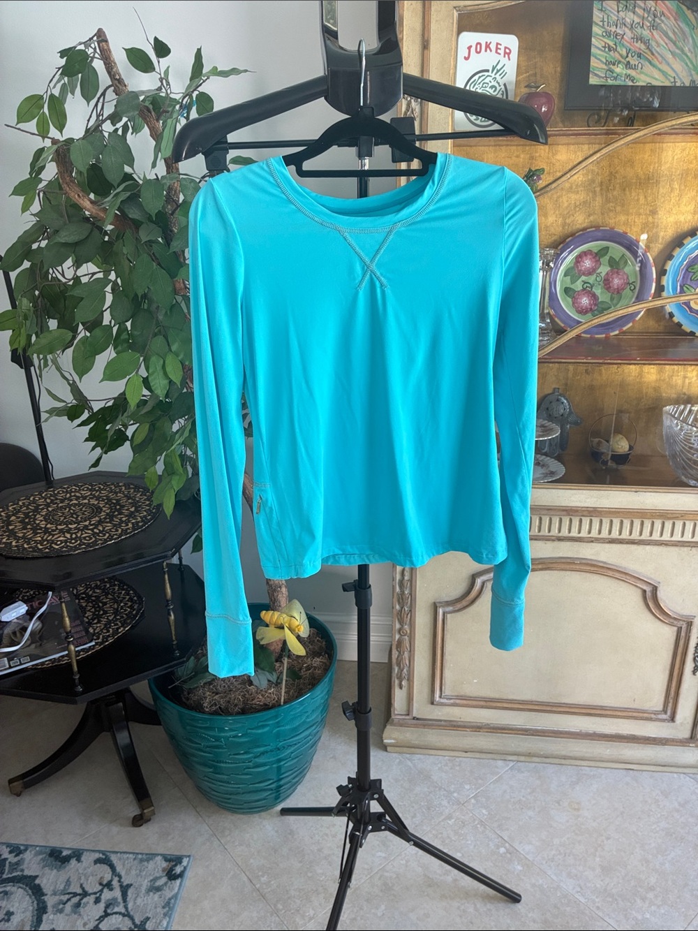 Lilly Pulitzer Luxletic Women’s Long-Sleeve Performance Top - Turquoise Size XS